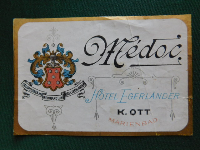 V�no M�doc - Hotel Egerlander K.Ott  Marienbad - Delicatessen und Weinhandlung Hotel Egerl�nder - Mari�nsk� L�zn� - okres Cheb